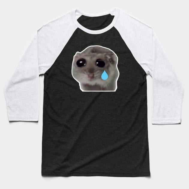 Sad Hamster Baseball T-Shirt by LaroyaloTees